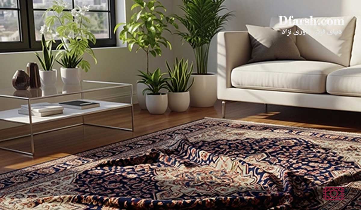 صاف کردن موج و کیسی شدن فرش ماشینی با استفاده از وسایل سنگین-دی فرش