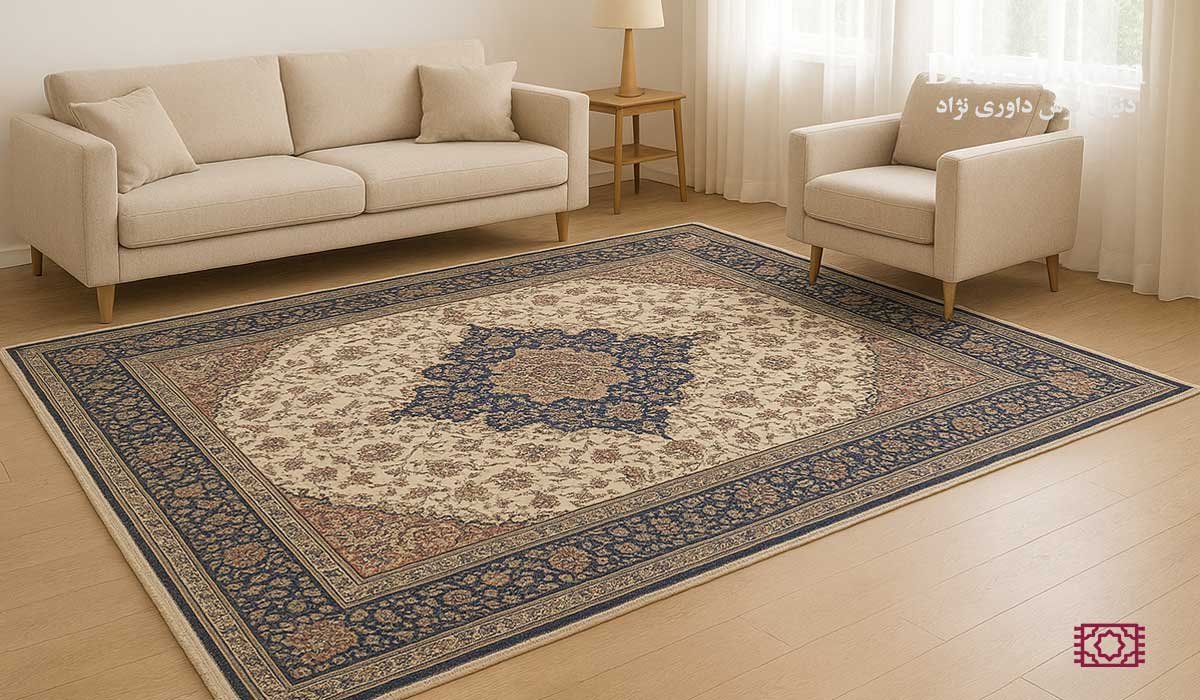 فرش ۱۵۰۰ شانه نمایی از بافت بسیار ریز، جلوه لوکس و دوام