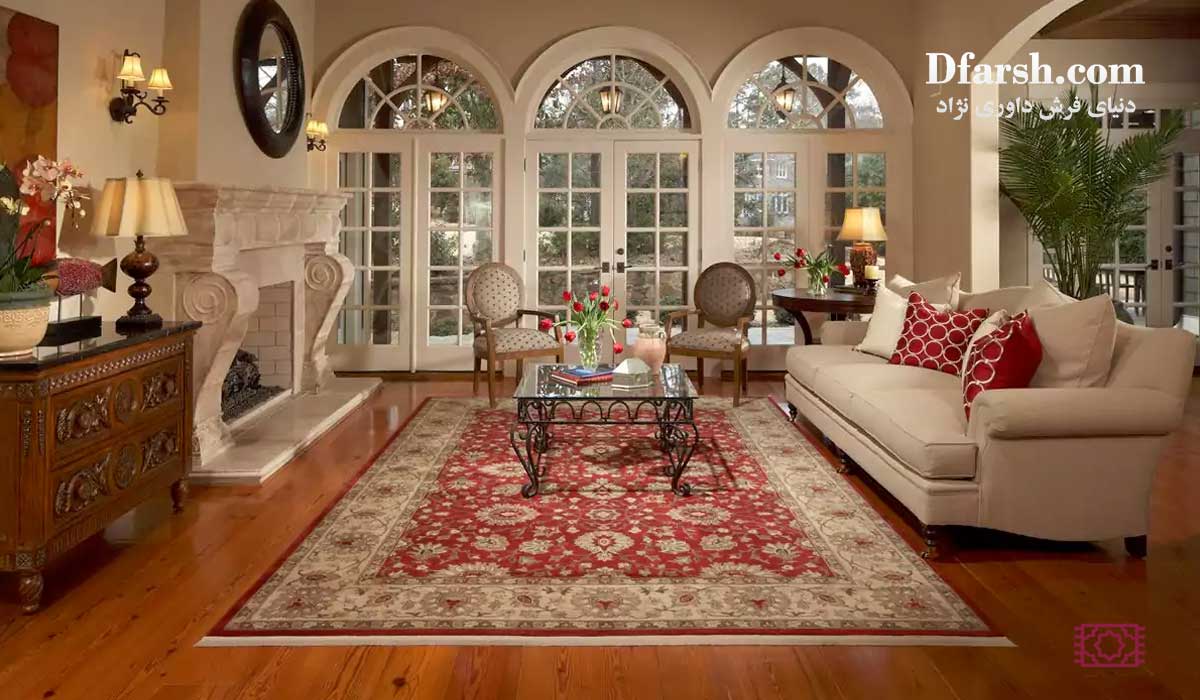 اصول ست کردن رنگ فرش با کفپوش پارکت لمینت و سرامیک سفید