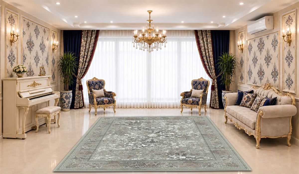 فرش عظیمزاده کاشان 1200 شانه کد 11 وینتج صدفی تصویر فرش عظیمزاده کاشان 1200 شانه کد 11 با طرح وینتج و رنگ صدفی، مناسب نمایش دقیق طرح و رنگ این محصول در فروشگاه اینترنتی دیفرش.