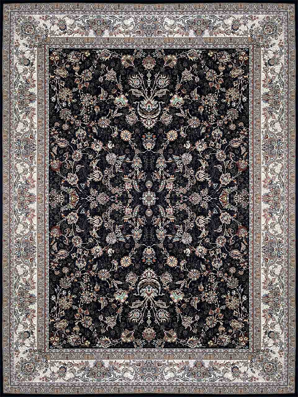 فرش زمزد مشهد 700 شانه کد 25041 رنگ سرمه ای