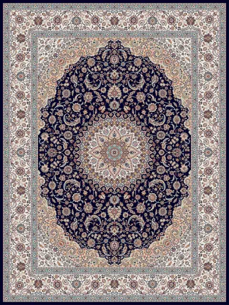 فرش زمزد مشهد 700 شانه کد 25019 رنگ سرمه ای