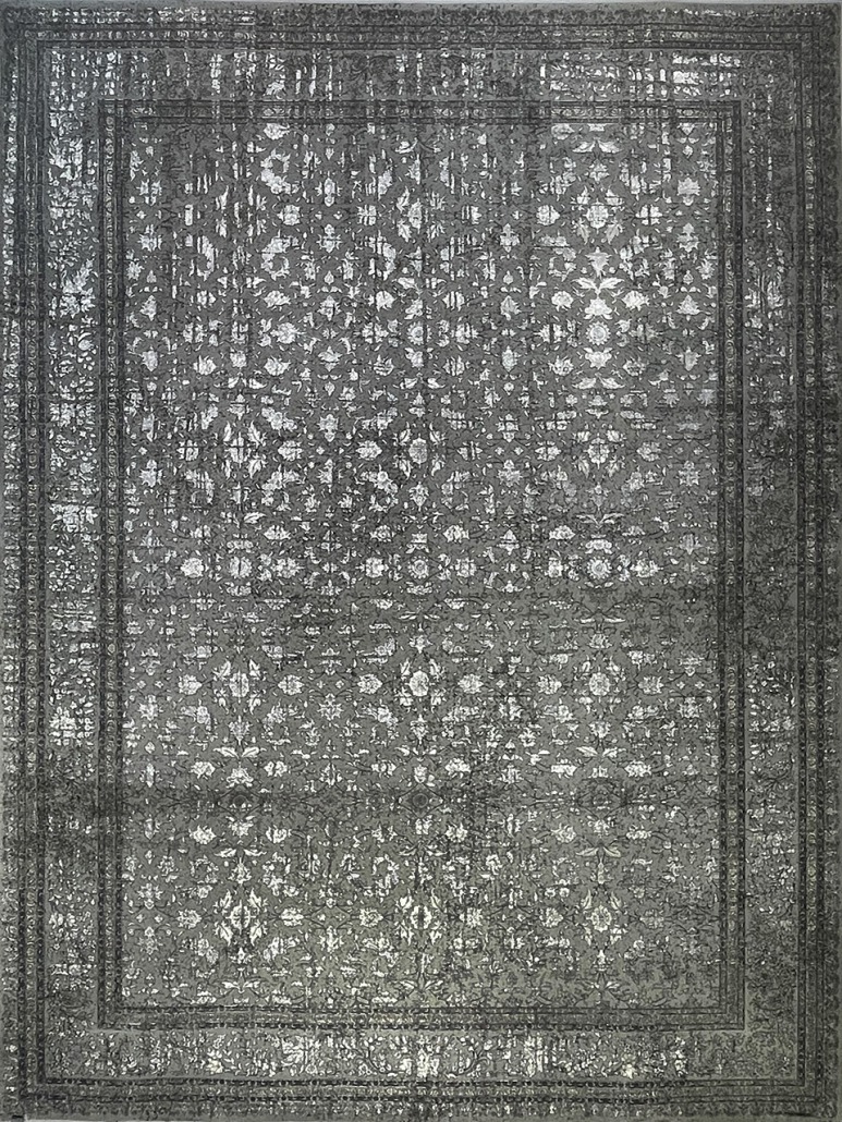 فرش زمرد مشهد 1200 شانه کد 24005 رنگ الماسی