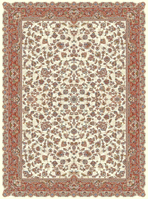 فرش مشهد 700 شانه کد 702133g رنگ کرم